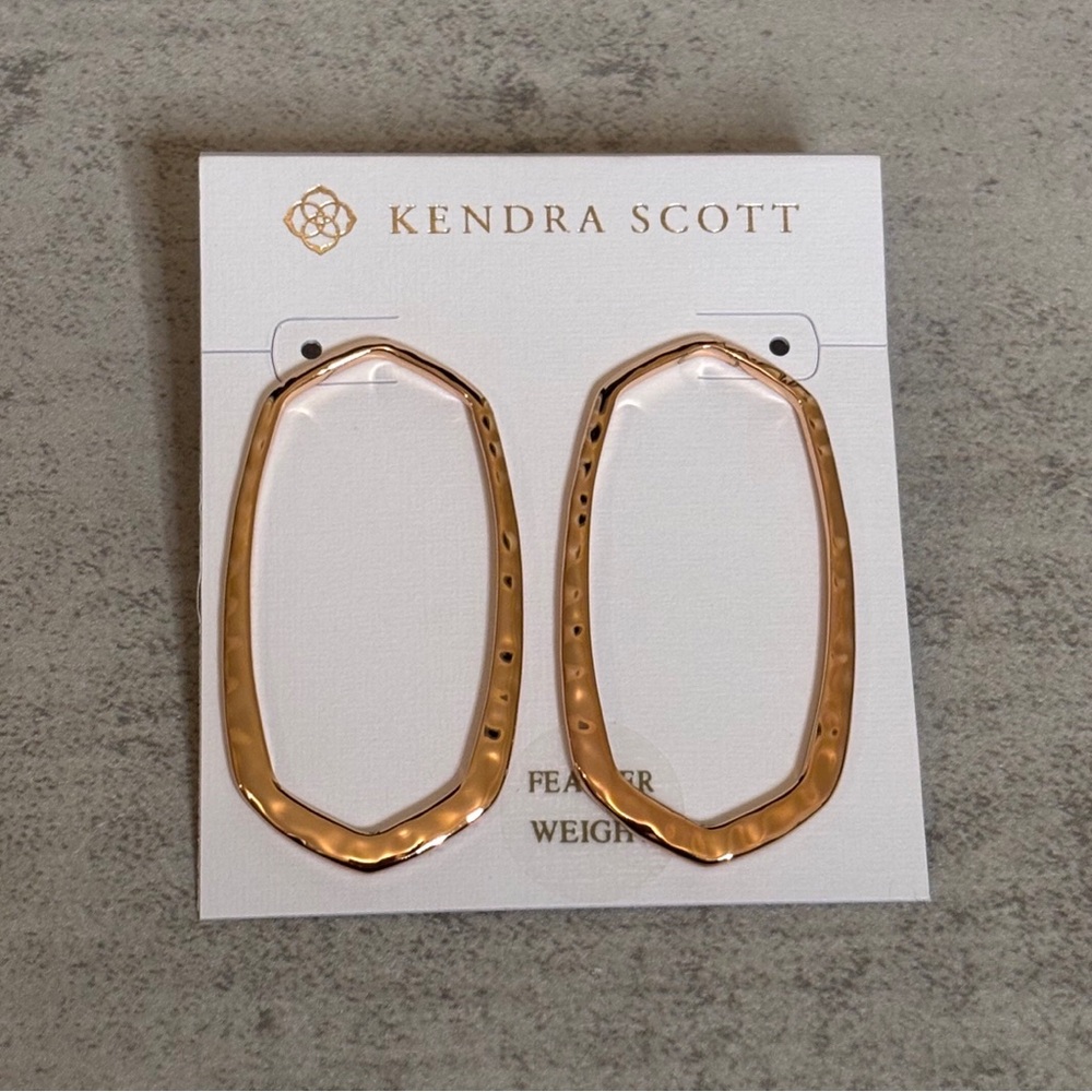 Kendra Scott Zorte Open Frame Earrings in Rose Gold
